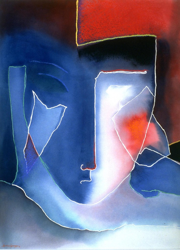 original watercolor painting abstract figurative