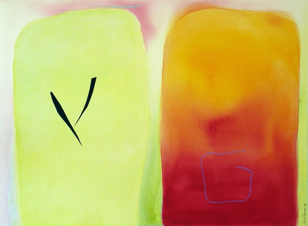 original watercolor painting abstract figurative