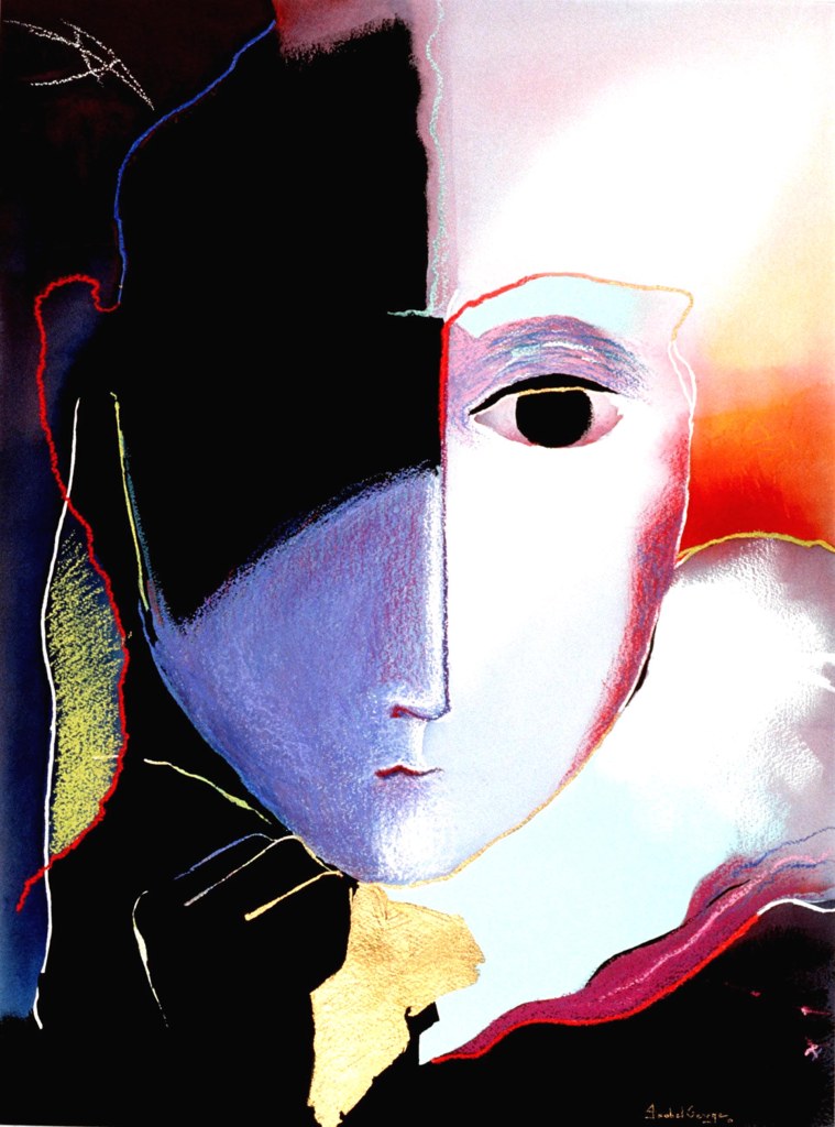 original watercolor painting abstract figurative