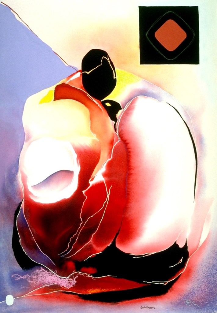 original watercolor painting abstract figurative