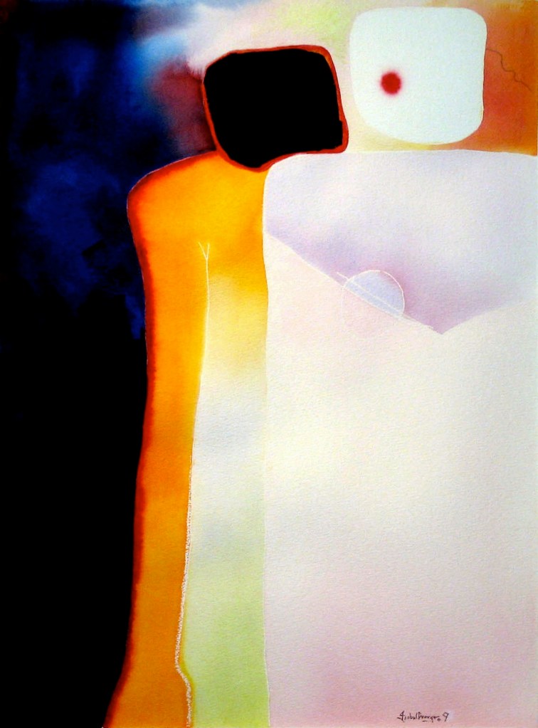 original watercolor painting abstract figurative