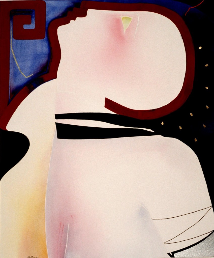 original watercolor painting abstract figurative