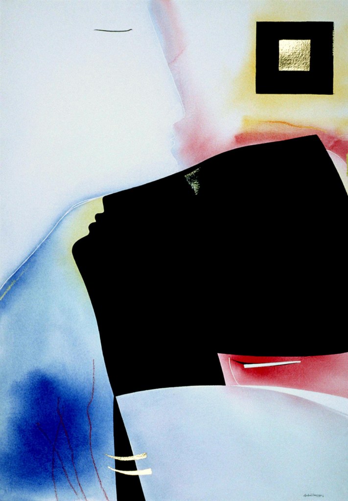 original watercolor painting abstract figurative