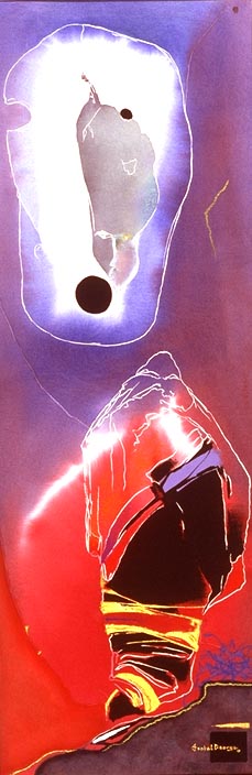 original watercolor painting abstract figurative