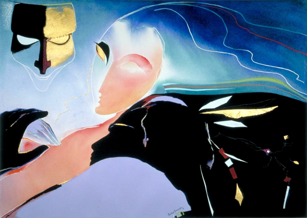 original watercolor painting abstract figurative