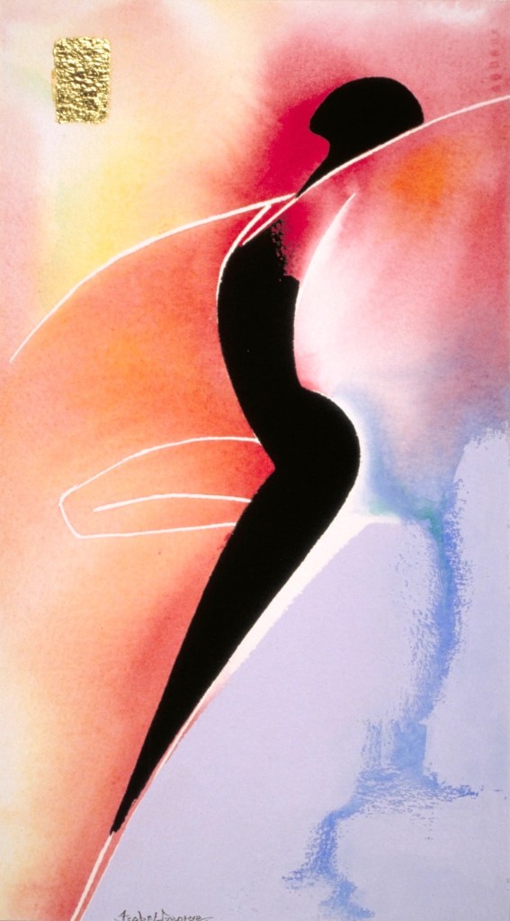 original watercolor painting abstract figurative