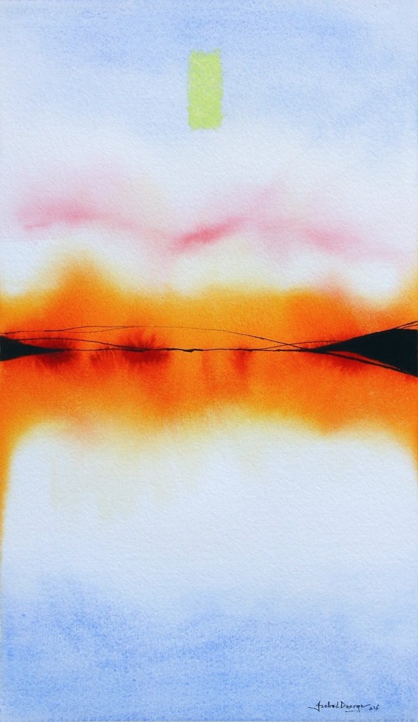 original watercolor painting abstract figurative