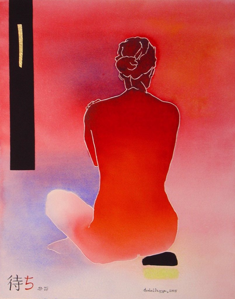 original watercolor painting abstract figurative