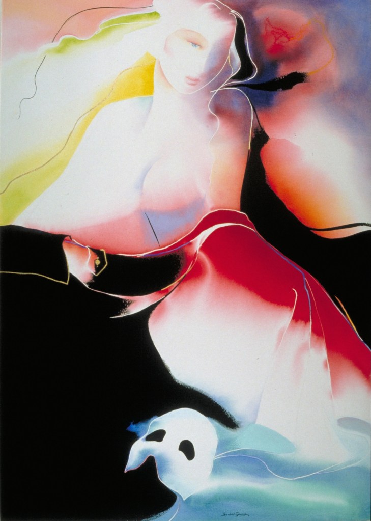 original watercolor painting abstract figurative