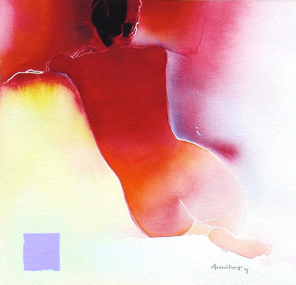 original watercolor painting abstract figurative