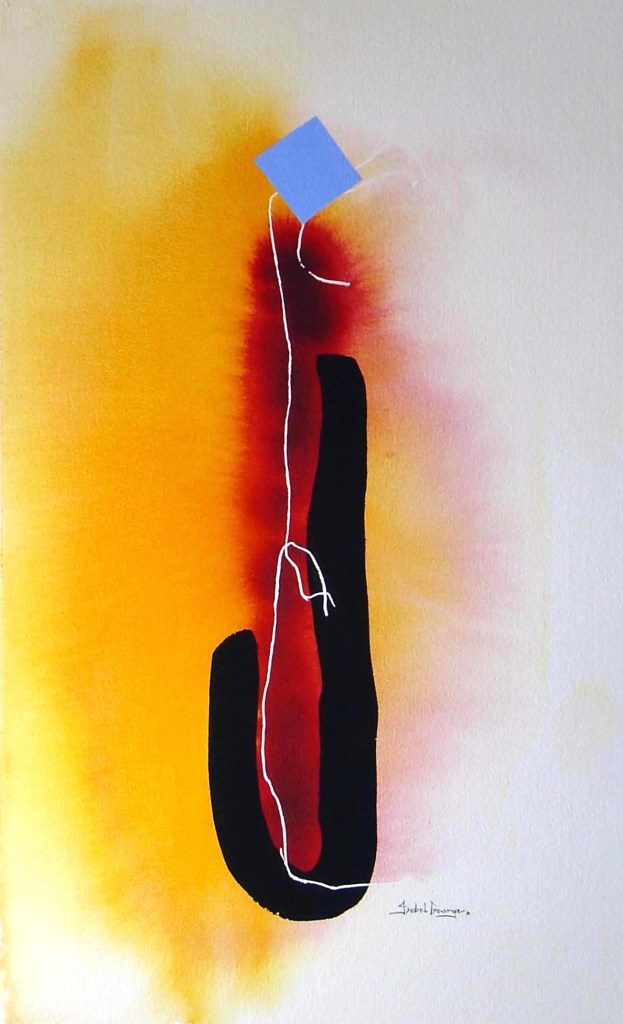 original watercolor painting abstract figurative