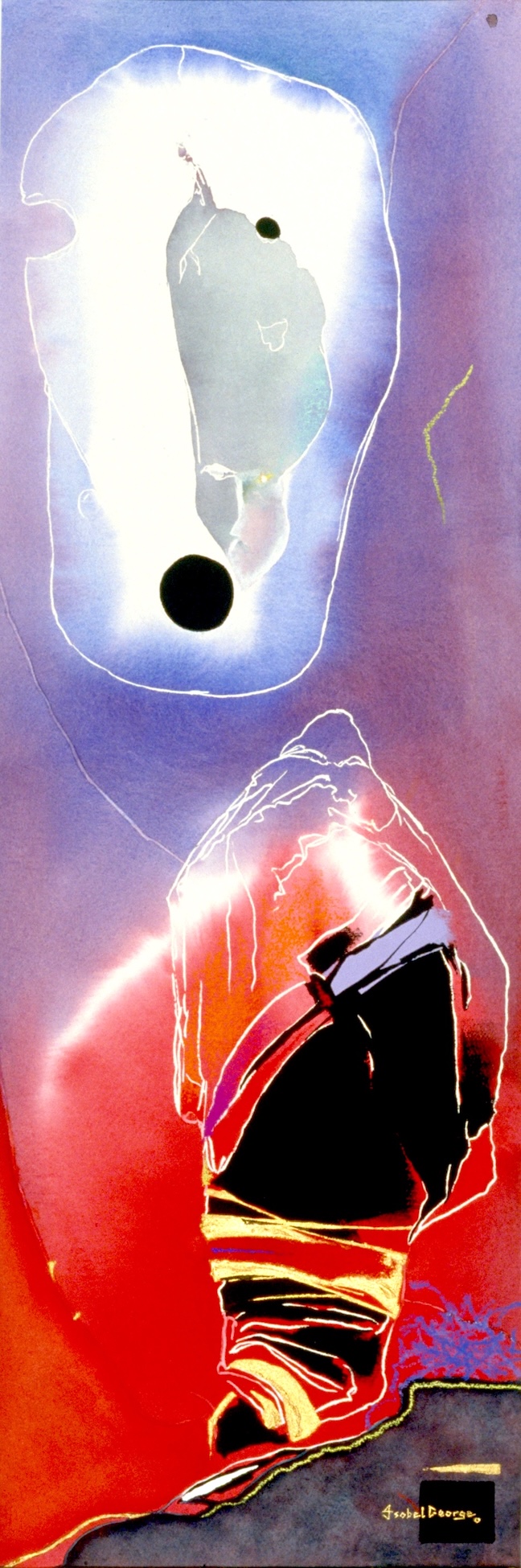 original watercolor painting abstract figurative